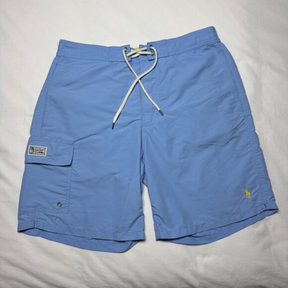 Polo Ralph Lauren Men's 8-Inch Kailua Swim Shorts Trunks Small Blue Beach Pool